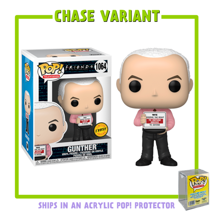 Funko Pop! Friends - Gunther with Acrylic Pop! Protector #1064 (Chase Variant)