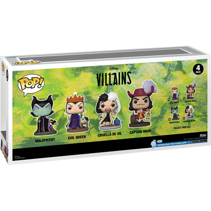 Funko Pop! Disney - Villains Glow in the Dark Pop! Vinyl Figure - 4-Pack