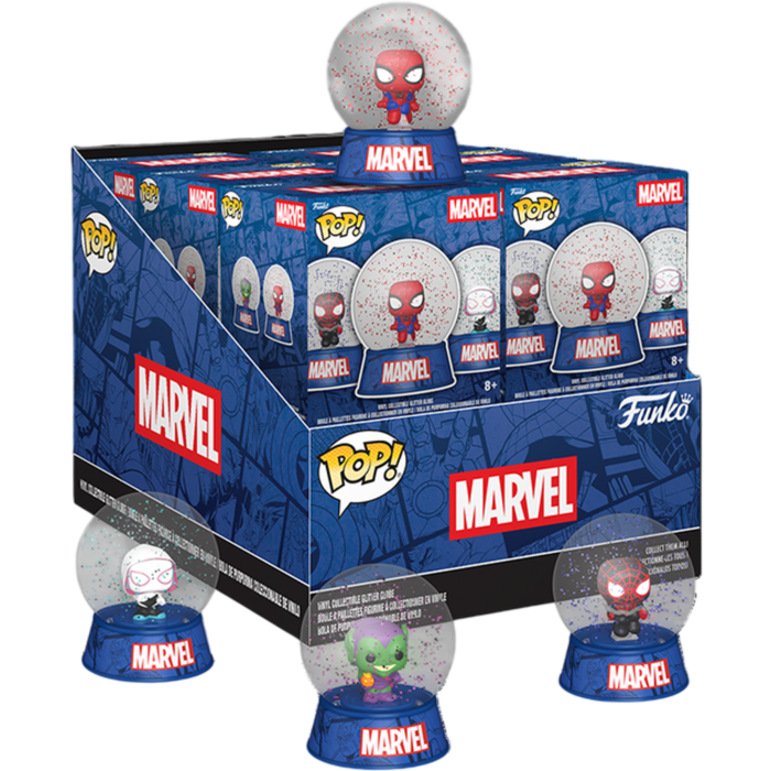 Funko Mini Pop! Snow Globes- Marvel - Spider-Man - (Display of 12) - Real Pop Mania