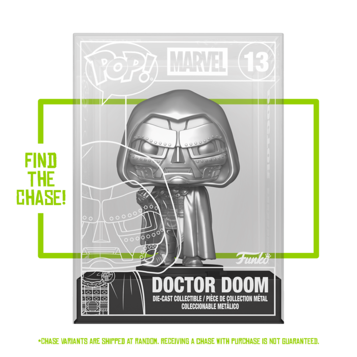 Funko Pop! Avengers: Doomsday - Doctor Doom Diecast Metal #13 - Chase Chance (+ Box of 3 Exclusive Diecast Metal) - Real Pop Mania