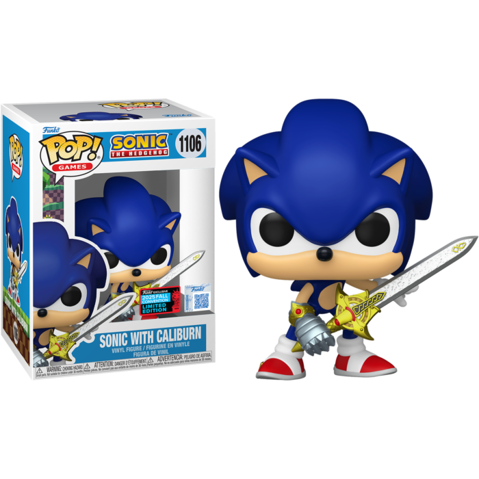 Funko Pop! Sonic the Hedgehog - Sonic with Caliburn Pop! Vinyl Figure (2025 Fall Convention Exclusive) #1106