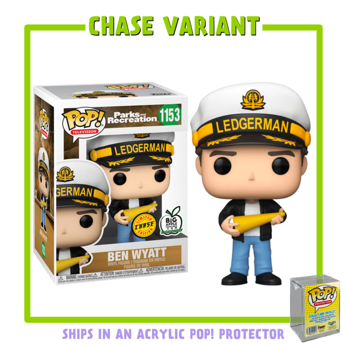 Funko Pop! Parks and Recreation - Ben Wyatt - in Acrylic with Pop! Protector #1153 - Chase Variant