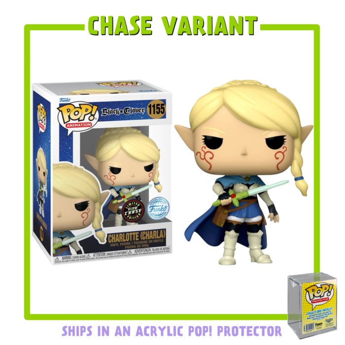 Funko Pop! Black Clover - Charlotte Roselei in Acrylic with Pop! Protector #1155 (Chase Variant)