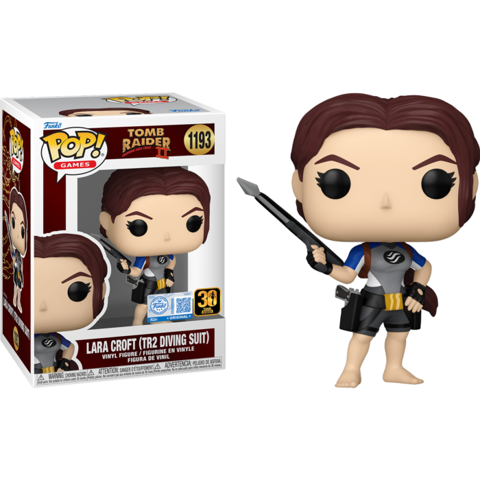 Funko Pop! Tomb Raider II - Lara Croft (TR2 Diving Suit) #1193 (+ Box of 3 Mystery Exclusive)