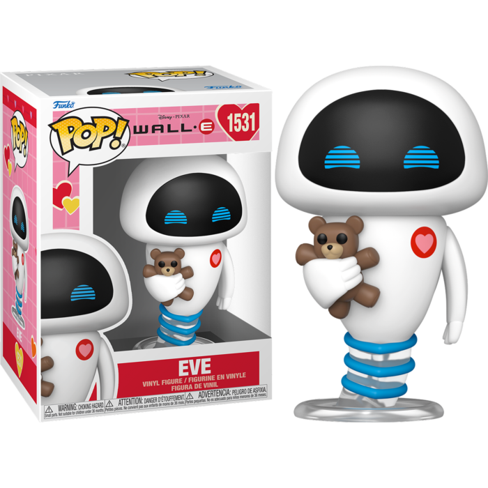 Funko Pop WALL E EVE with Teddy Bear Valentine 1531