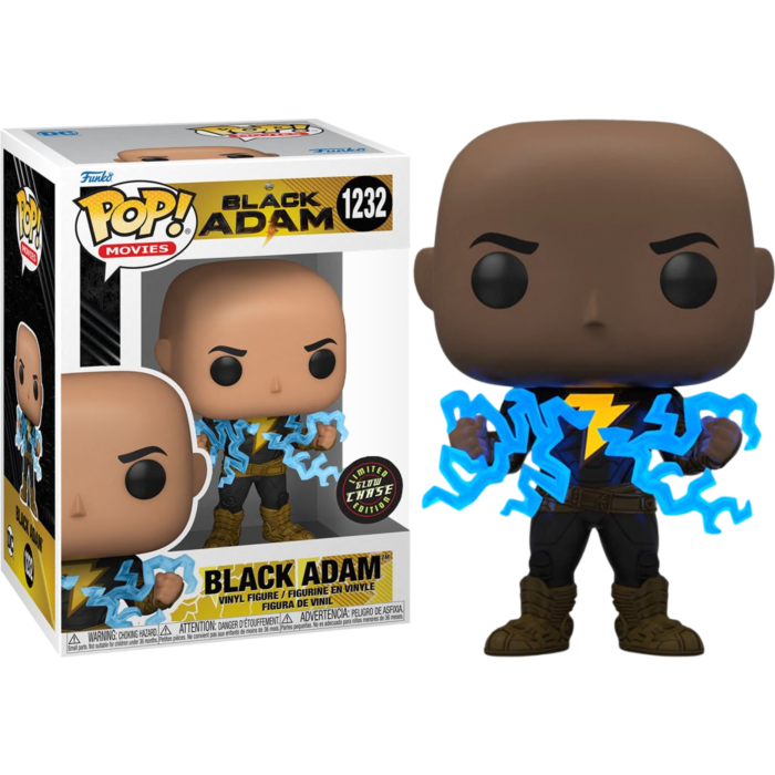 Funko Pop! Black Adam (2022) - Black Adam with Lightning with Acrylic Pop! Protector #1232 (Chase Variant)