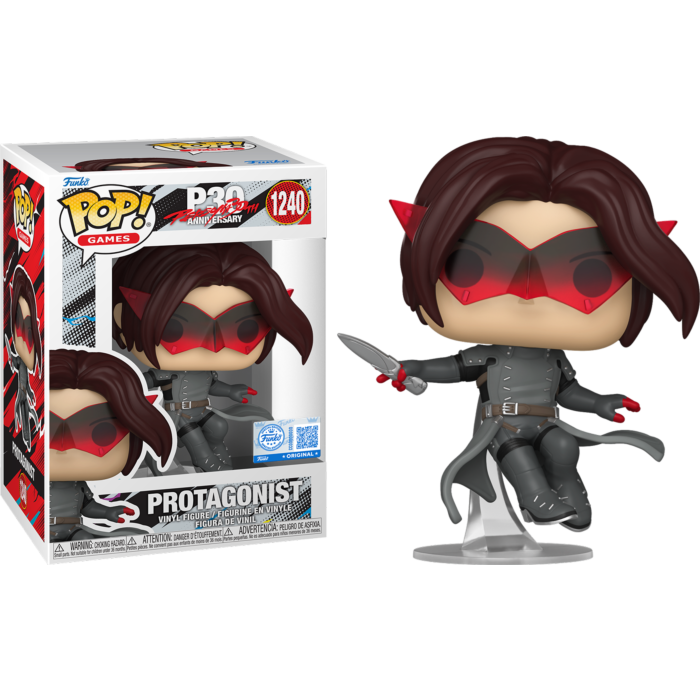 Funko Pop! Persona 5: The Phantom X - Protagonist #1240 (+ Box of 3 Mystery Exclusive)