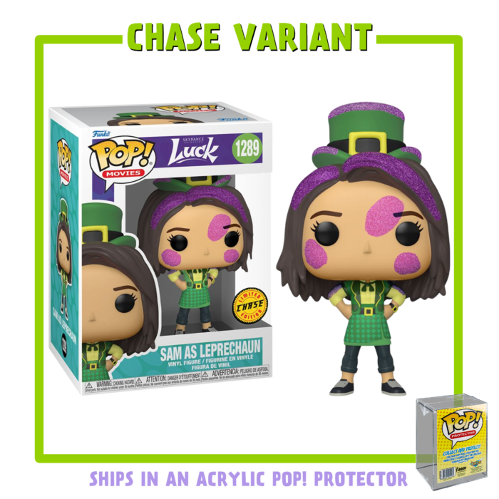 Funko Pop! Luck (2022) - Sam as Leprechaun with Acrylic Pop! Protector #1289 (Chase Variant)