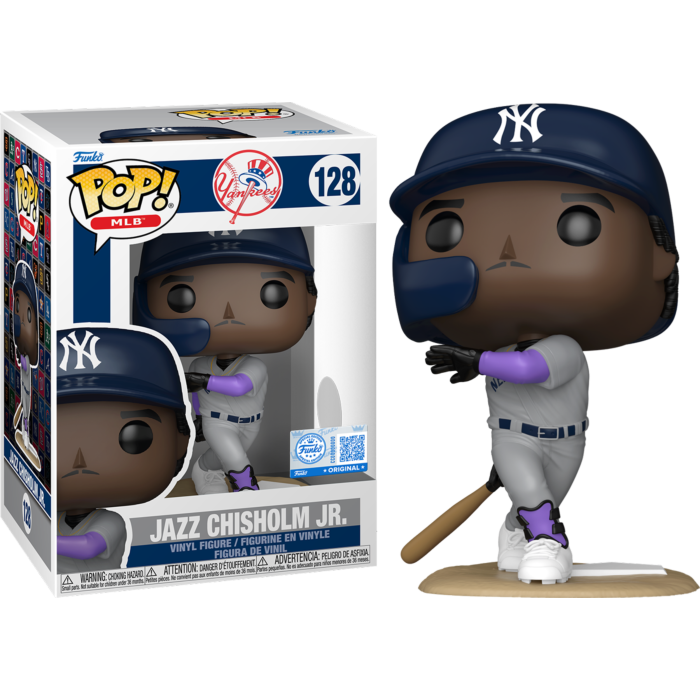 Funko Pop! MLB Baseball - Jazz Chisholm Jr. New York Yankees #128 (+ Box of 3 Mystery Exclusive) - Real Pop Mania