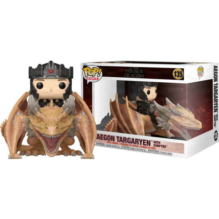 Funko Pop! Game of Thrones: House of the Dragon - Aegon Targaryen with Sunfyre #135