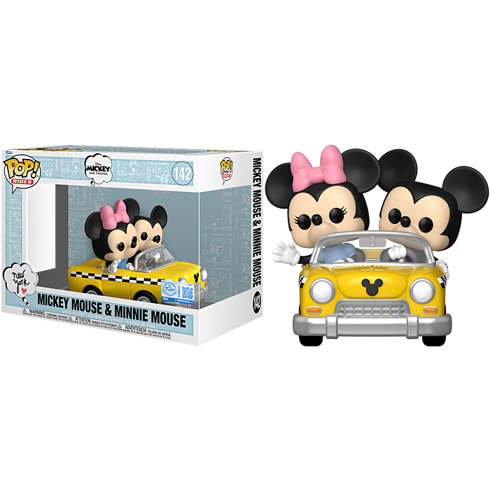 Funko Pop! Rides - Mickey & Friends - Mickey Mouse & Minnie Mouse in Taxi #142 - Real Pop Mania