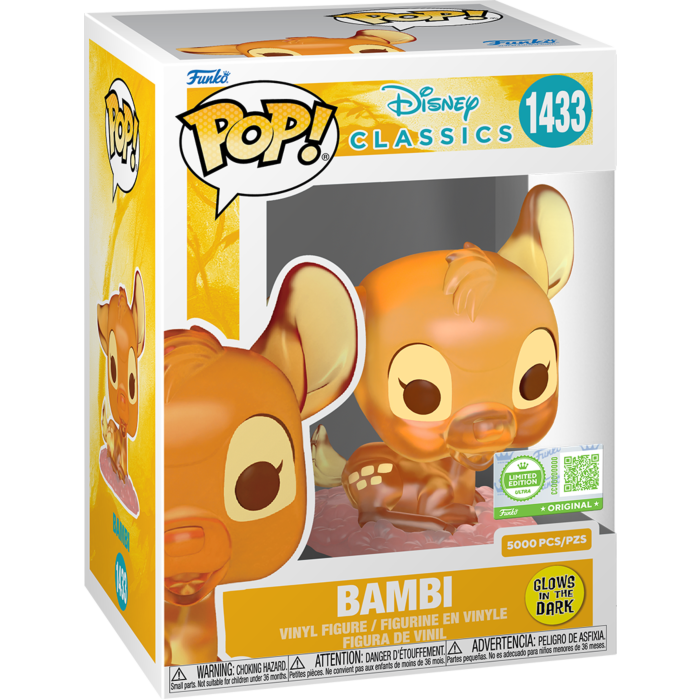 Funko Pop! Bambi (1942) - Bambi Glow in the Dark with Acrylic Pop! Protector #1433 (Ultra Limited Edition) - Real Pop Mania