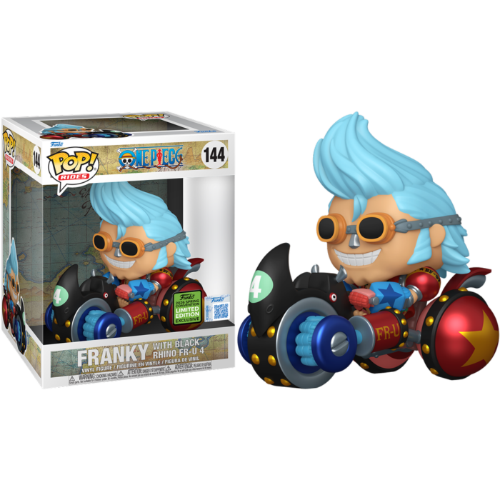 u*u様 トップブリッジ ポッパイマン Funko Pop! Rides - One Piece - Franky with Black Rhino FR-U 4 #144 (20