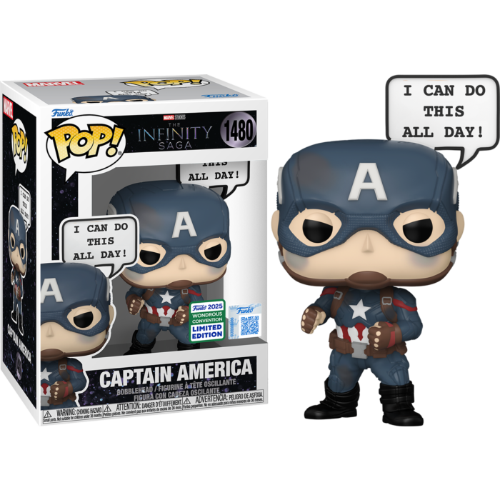 Funko Pop! Marvel: The Infinity Saga - Captain America 'I Can Do This All Day' (2025 Wondrous Convention Exclusive) #1480