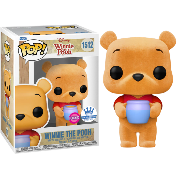 Funko Pop! Winnie the Pooh - Winnie the Pooh Flocked #1512 (+ Box of 3 Mystery Exclusive)