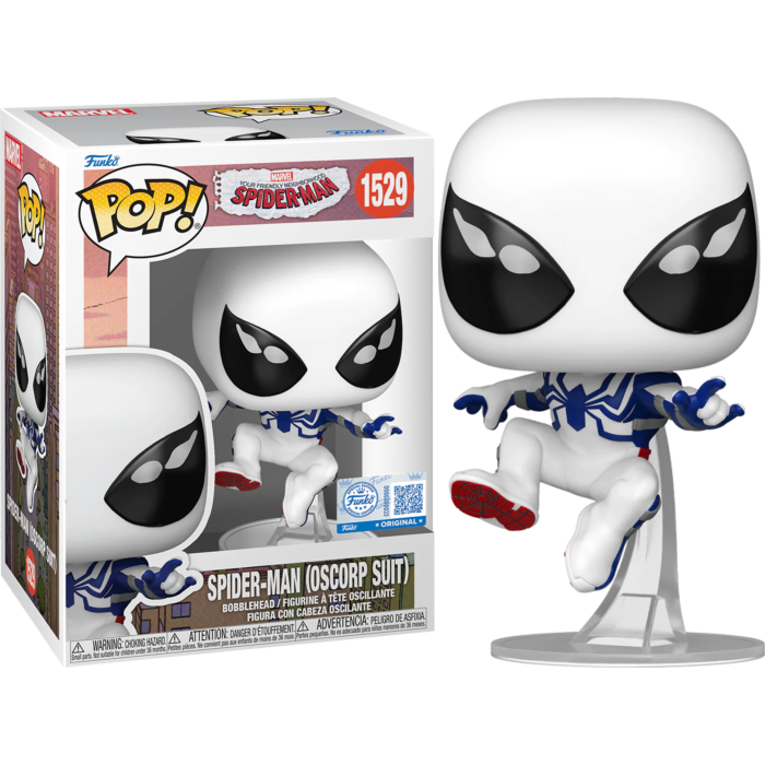 Funko Pop! Your Friendly Neighborhood Spider-Man (2025) - Spider-Man (Oscorp Suit) #1529 (+ Box of 3 Mystery Exclusive)