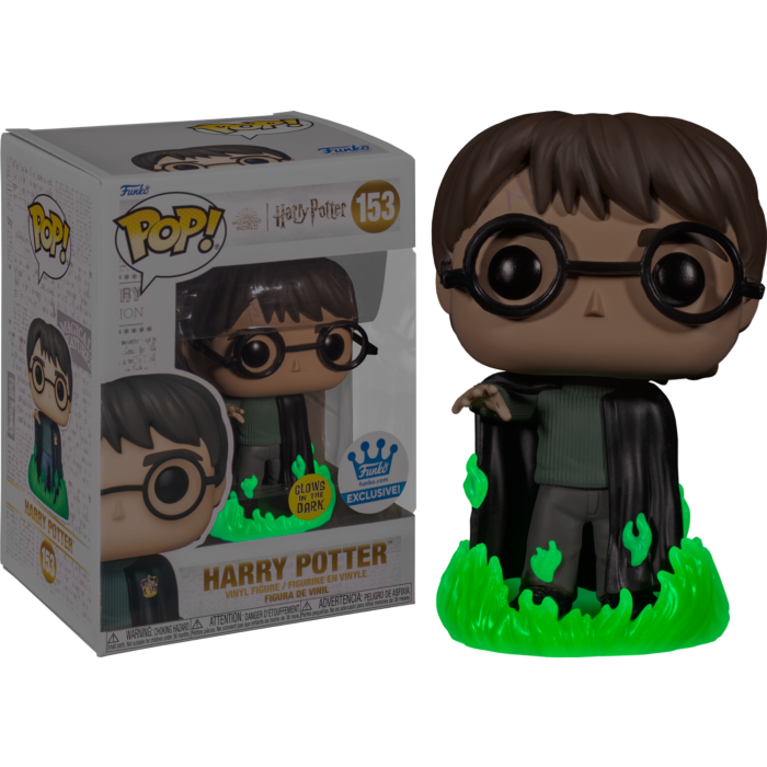 Funko Pop! Harry Potter and the Chamber of Secrets - Harry with Floo Powder 20th Anniversary Glow in the Dark in Acrylic Pop! Protector #153 (Funko Exclusive)