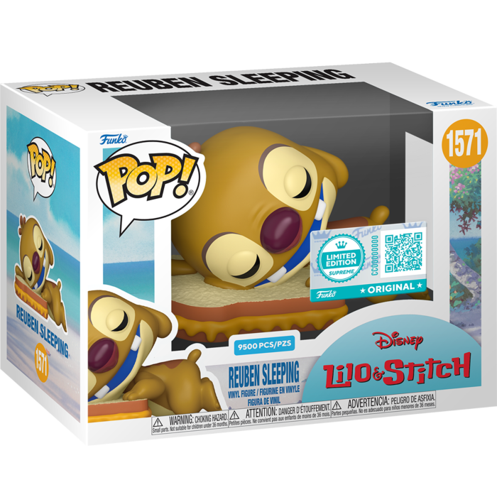 Funko Pop! Lilo & Stitch - Reuben Sleeping in Acrylic Pop! Protector #1571 (Supreme Limited Edition)