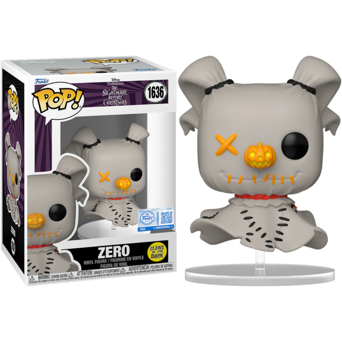Funko Pop! The Nightmare Before Christmas - Zero (Patchwork) Glow in t