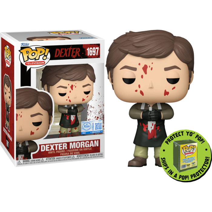 Funko Pop! Dexter - Dexter Morgan (Bloody) in Acrylic Pop! Protector #1697 (Exclusive) - Real Pop Mania