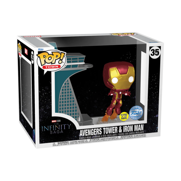 Funko Pop! Town - Avengers: Infinity Saga - Avengers Tower & Iron Man Glow in the Dark #35