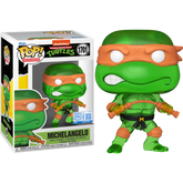 Funko Pop! Teenage Mutant Ninja Turtles - Michelangelo (Translucent Green) #1701 (+ Box of 3 Mystery Exclusive)