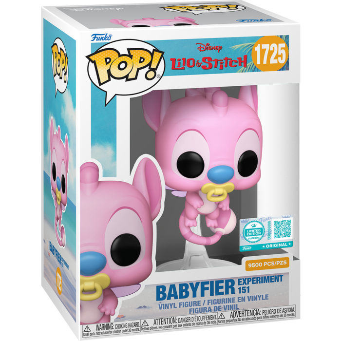 Funko Pop! Lilo & Stitch - Babyfier Experiment 151 with Acrylic Pop! Protector #1725 (Supreme Limited Edition) - Real Pop Mania
