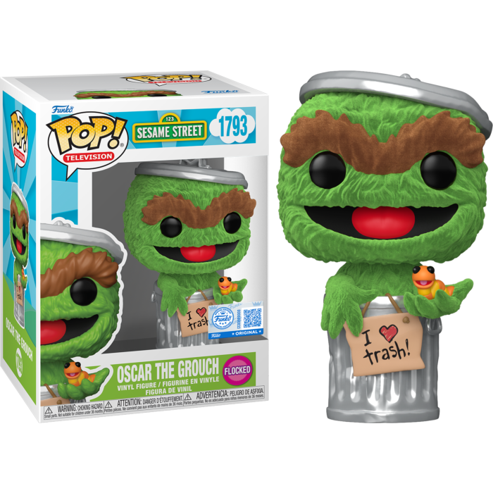 Funko Pop! Sesame Street - Oscar the Grouch Flocked #1793