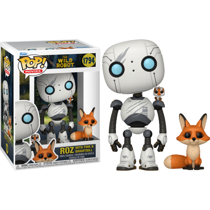 Funko Pop!  The Wild Robot - Roz with Fink & Brightbill #1794