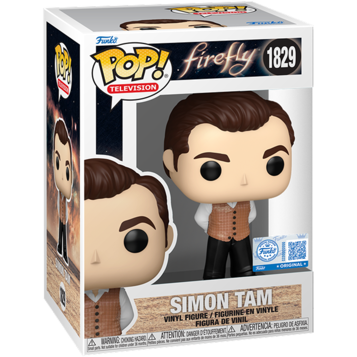 Funko Pop! Firefly (2002) - Simon Tam #1829 (+ Box of 3 Mystery Exclusive)