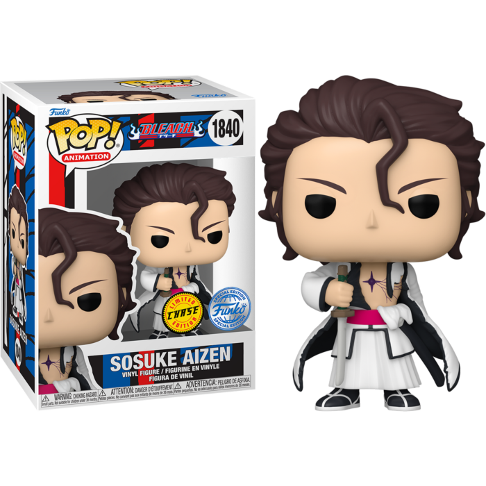 Funko Pop! Bleach - Sosuke Aizen #1840 - Chase Chance (+ Box of 3 Mystery Exclusive) - Real Pop Mania