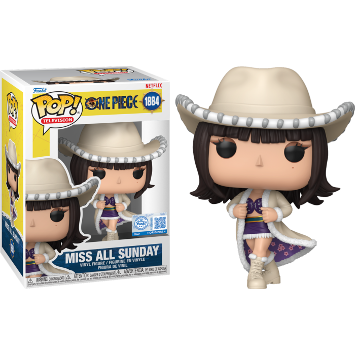 Funko Pop! One Piece (2023) - Miss All Sunday #1884 (+ Box of 3 Mystery Exclusive) - Real Pop Mania