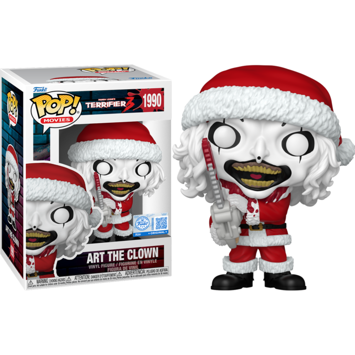 Funko Pop! Terrifier 3 - Art the Clown with Chainsaw (Bloody) #1990 (+ Box of 3 Mystery Exclusive)