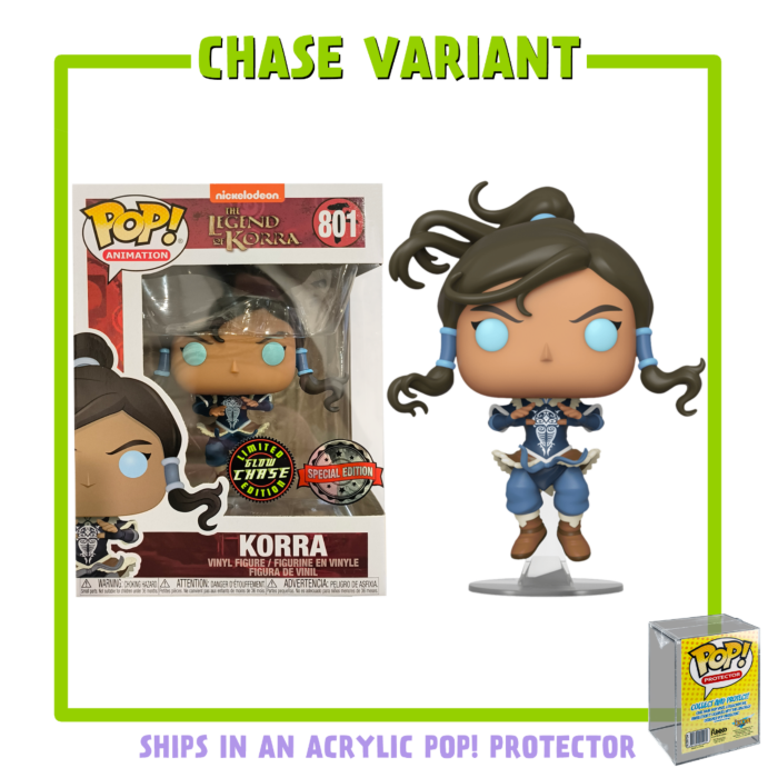 Funko Pop! The Legend of Korra - Korra in Avatar State in Acrylic with Pop! Protector #801 (Chase Variant) - Real Pop Mania