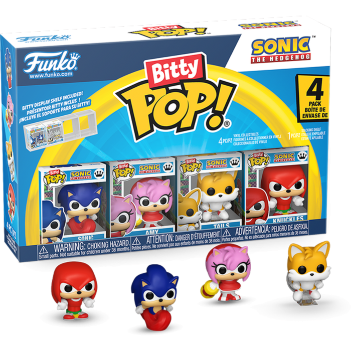 Funko Bitty Pop! Sonic the Hedgehog - Sonic, Amy, Tails & Knuckles 4-Pack - Real Pop Mania