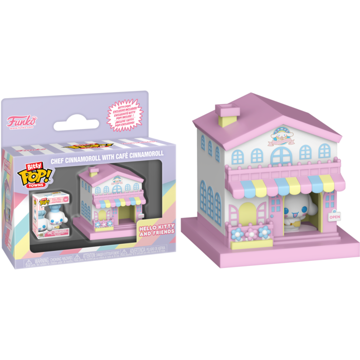 Funko Bitty Pop! Town - Hello Kitty and Friends - Chef Cinnamoroll with Café Cinnamoroll - Real Pop Mania