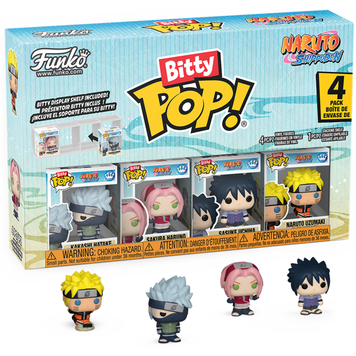 Funko Bitty Pop! Naruto: Shippuden - Kakashi Hatake, Sakura Haruno, Sasuke Uchiha & Naruto Uzumaki - 4-Pack