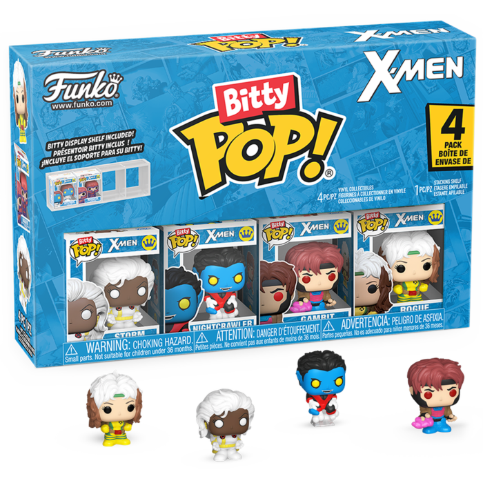 Funko Bitty Pop! X-Men - Rogue, Nightcrawler, Gambit & Storm - 4-Pack