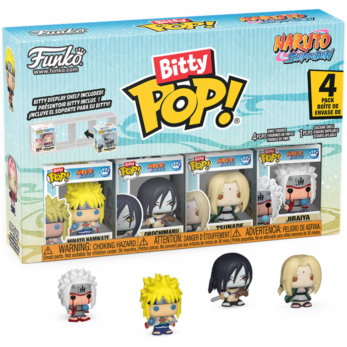 Funko Bitty Pop! Naruto: Shippuden - Tsunade, Minato Namikaze, Orochimaru & Jiraiya - 4-Pack