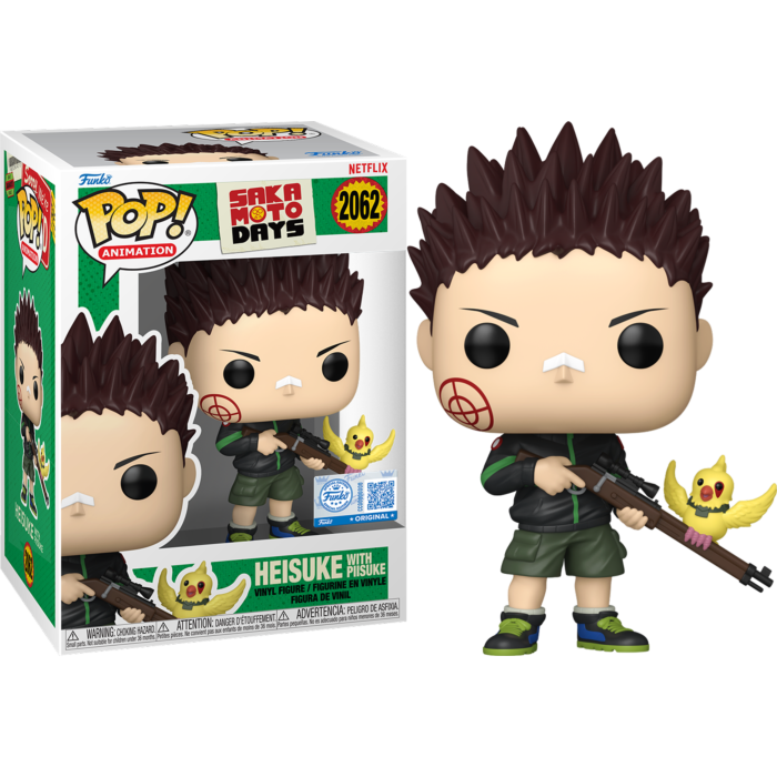 Funko Pop! Sakamoto Days - Heisuke with Piisuke #2062 (+ Box of 3 Mystery Exclusive)
