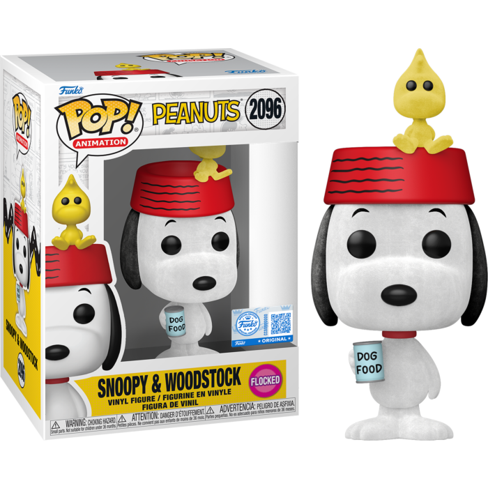 Funko Pop! Peanuts - Snoopy with Woodstock Flocked #2096