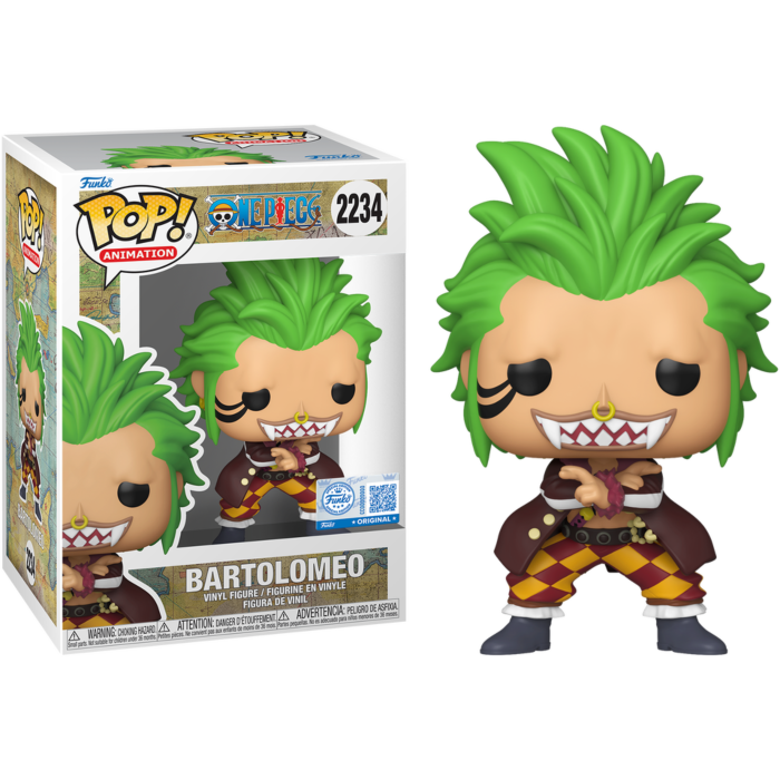 Funko Pop! One Piece - Bartolomeo #2234 (+ Box of 3 Mystery Exclusive) - Real Pop Mania