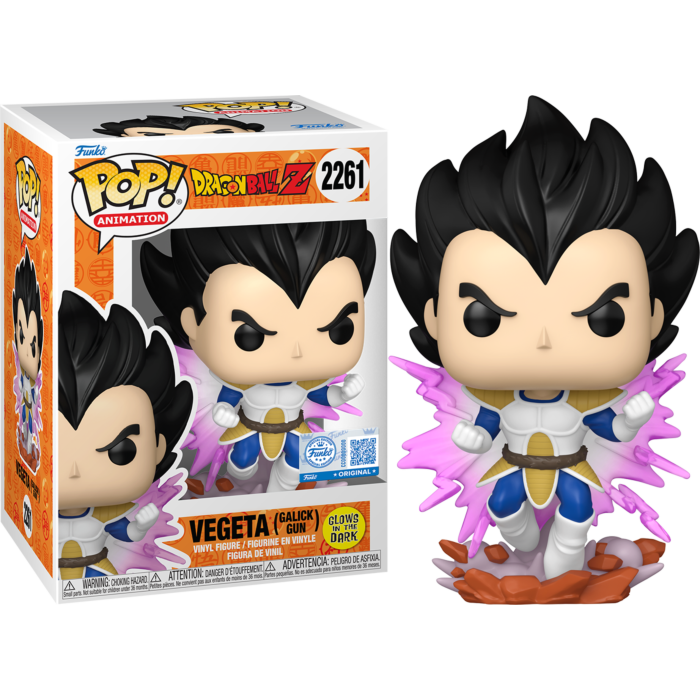 Funko Pop! Dragon Ball Z - Vegeta (Galick Gun) Glow in the Dark #2261 - Real Pop Mania