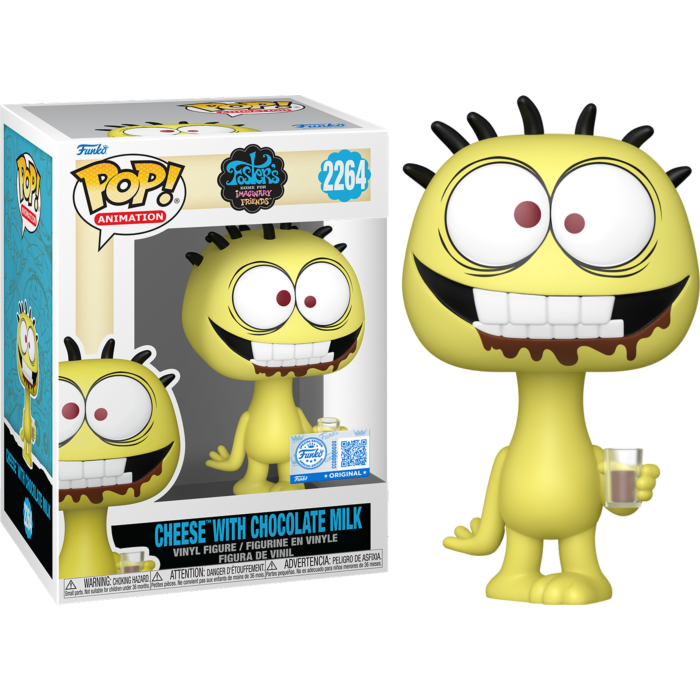 Funko Pop! Foster's Home for Imaginary Friends - Cheese with Chocolate Milk #2264 (+ Box of 3 Mystery Exclusive) - Real Pop Mania