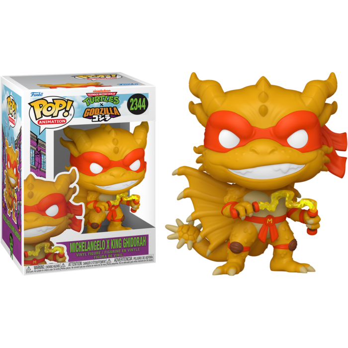 Funko Pop! Godzilla x Teenage Mutant Ninja Turtles - Michelangelo x King Ghidorah #2344 - Real Pop Mania