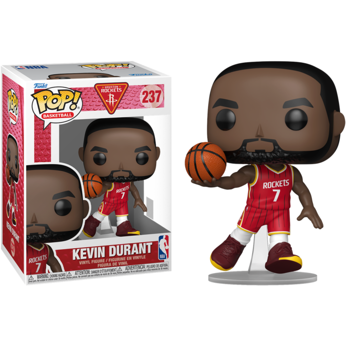 Funko Pop! NBA Basketball - Kevin Durant (Red Icon Jersey) Houston Rockets #237
