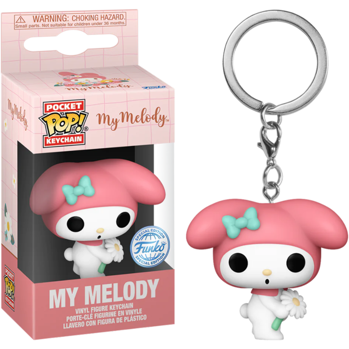 Funko Pocket Pop! Keychain - Hello Kitty - My Melody with Flower - Real Pop Mania