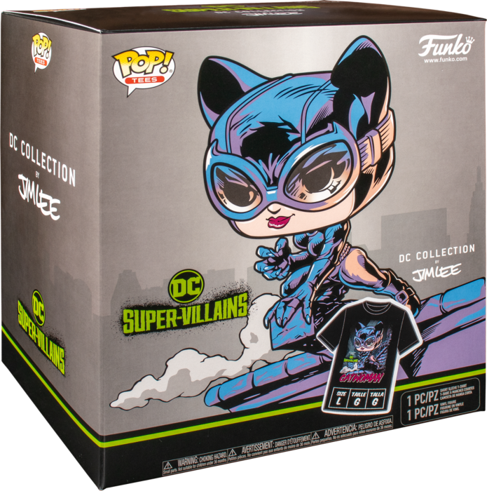 Funko Pop! Batman - Catwoman Black & White Jim Lee Collection Deluxe #269 - Vinyl Figure & T-Shirt Box Set