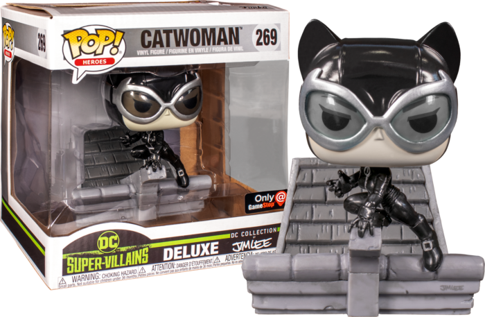 Funko Pop! Batman - Catwoman Black & White Jim Lee Collection Deluxe #269 - Vinyl Figure & T-Shirt Box Set