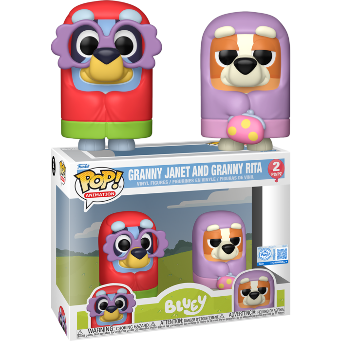 Funko Pop! Bluey - Granny Janet (Bluey) & Granny Rita (Bingo) - 2-Pack - Real Pop Mania